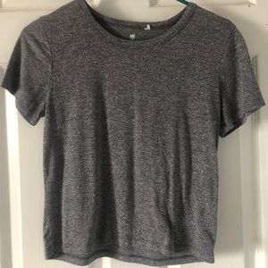 Pacsun Sliver sparkly crop top